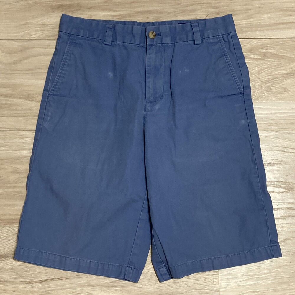 Vineyard Vines Boys Dark Blue Twill Breaker Bermuda Shorts 100% Cotton